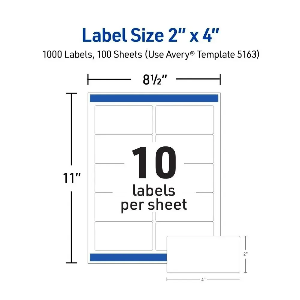 AVERY shipping labels, 2